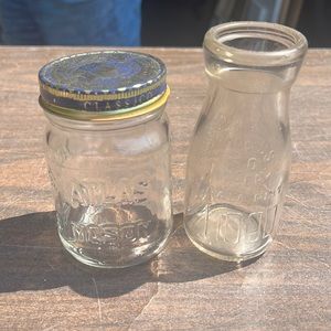 Hood and atlas vintage jars